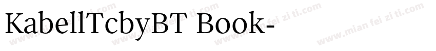 KabellTcbyBT Book字体转换